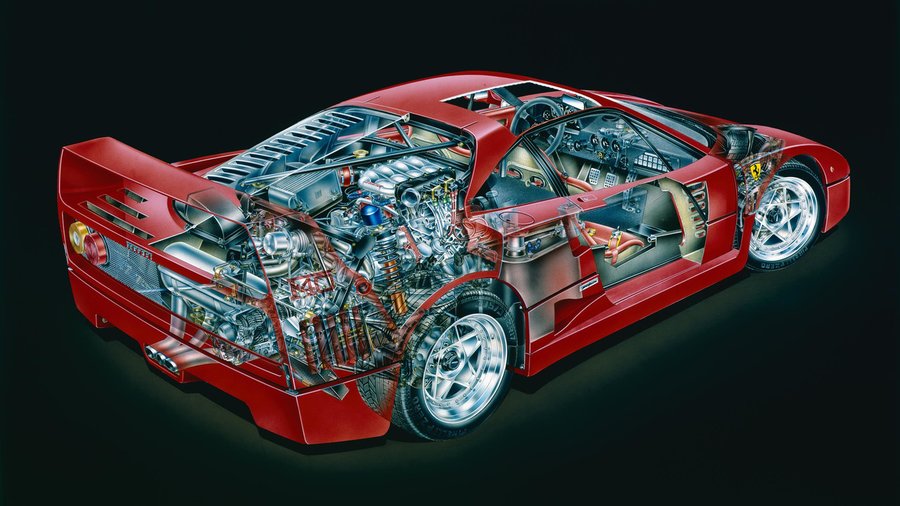 Ferrari F40 prototype cutout