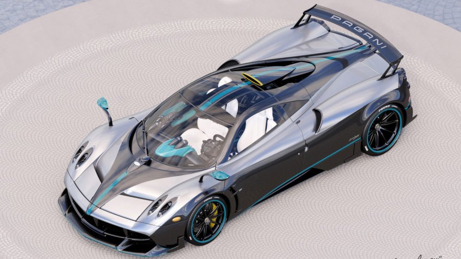 L’Ultimo Pagani Huayra painted like Lewis Hamilton's Mercedes-AMG racer