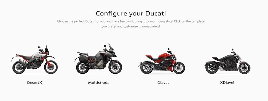 Un nouveau configurateur sur le site Ducati pour personnaliser sa future moto