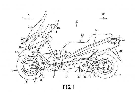 Suzuki Burgman 200 patent sketch