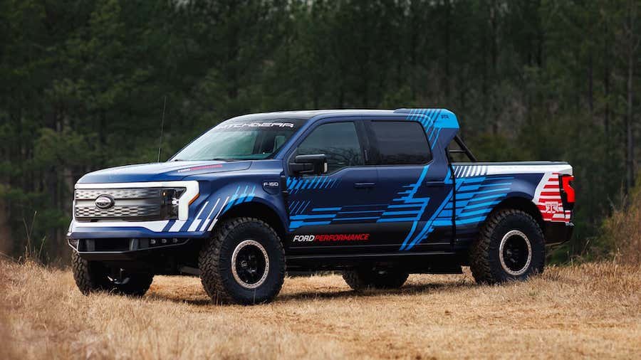 This Ford F-150 Lightning One-Off Is Basically An Electric Raptor