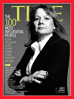 GM's Mary Barra Nets Cover of Time Magazine's 100 Most Influential People 