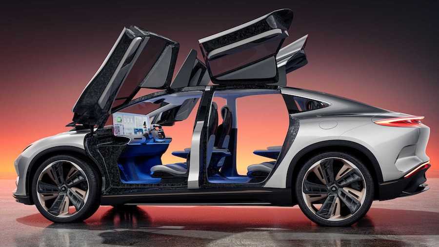 Aehra SUV Interior Reveal Shows Massive Telescoping Digital Display