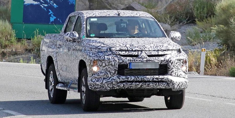 Mitsubishi L200 Pickup Truck Spied With A Facelifted Front Clip