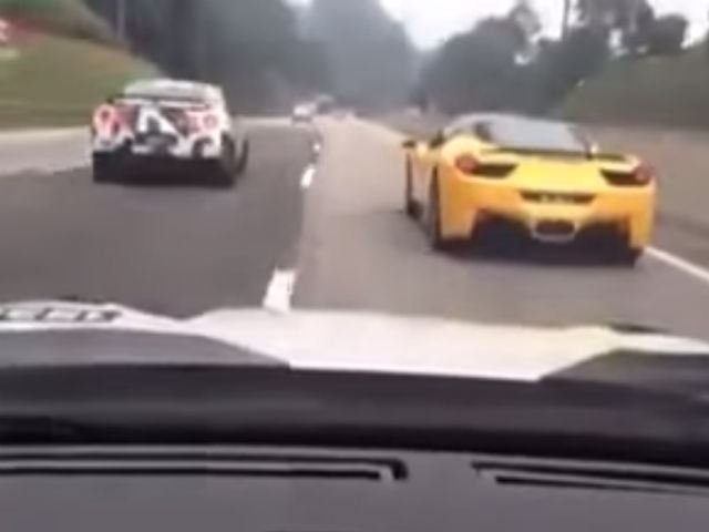 Insane Supercar Race On a Crowded Malaysian Highway