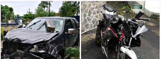 L’état du véhicule témoigne de la violence de l’accident survenu à Rose-Hill, samedi 6 mai