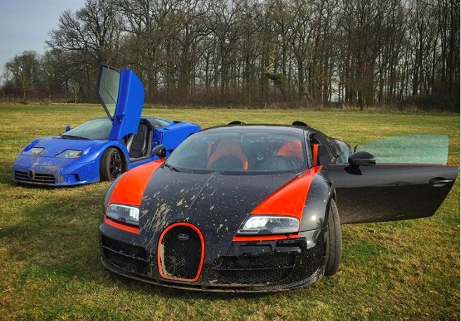 Watch a Bugatti Veyron Vitesse drift, slide, and run a rally course