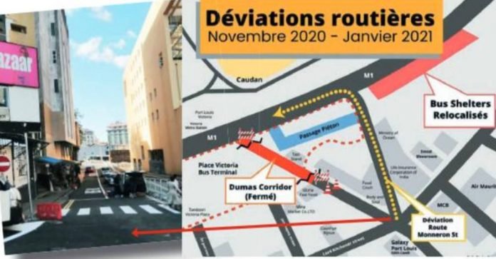 Travaux du Victoria Urban Terminal à la rue Dumas : Les autobus doivent emprunter la rue Monneron à partir de ce lundi