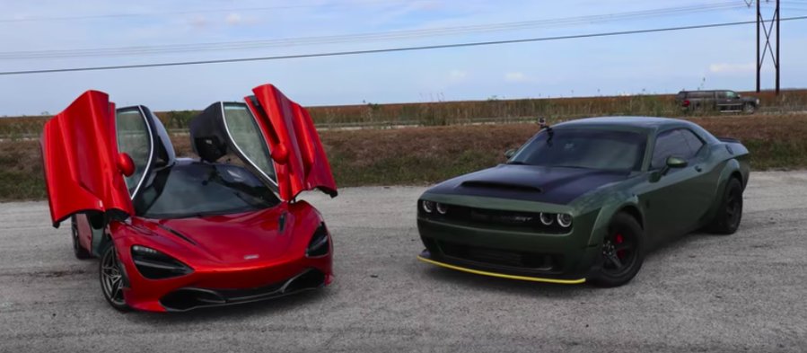 Watch The Dodge Demon Take On A McLaren 720s In A Drag Race?