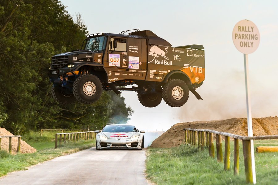 Watch A Kamaz Trucks Jump A Lamborghini Huracan In Race To Goodwood