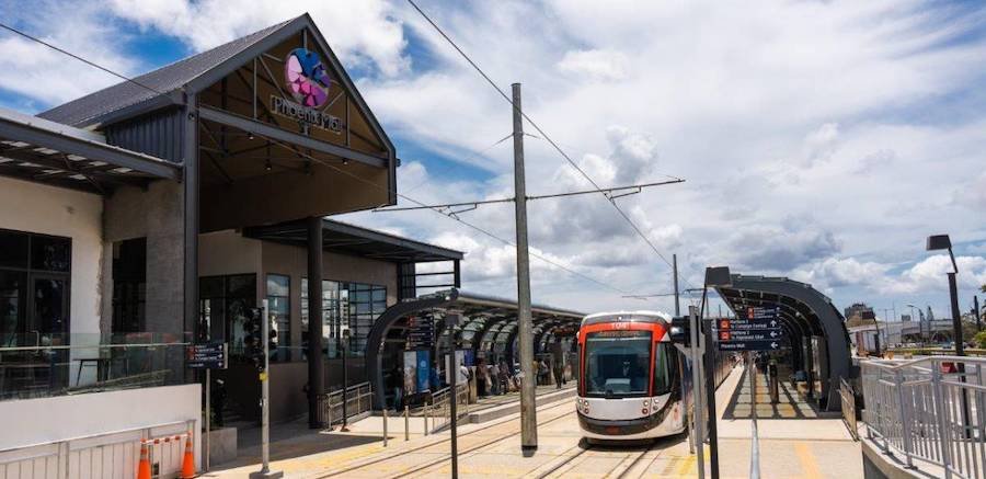 Metro Express station at Phoenix Mall, Mauritius