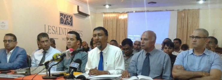 Des membres de la DIVA en conférence de presse vendredi 28 octobre (Photo Cédric Ramasawmy)