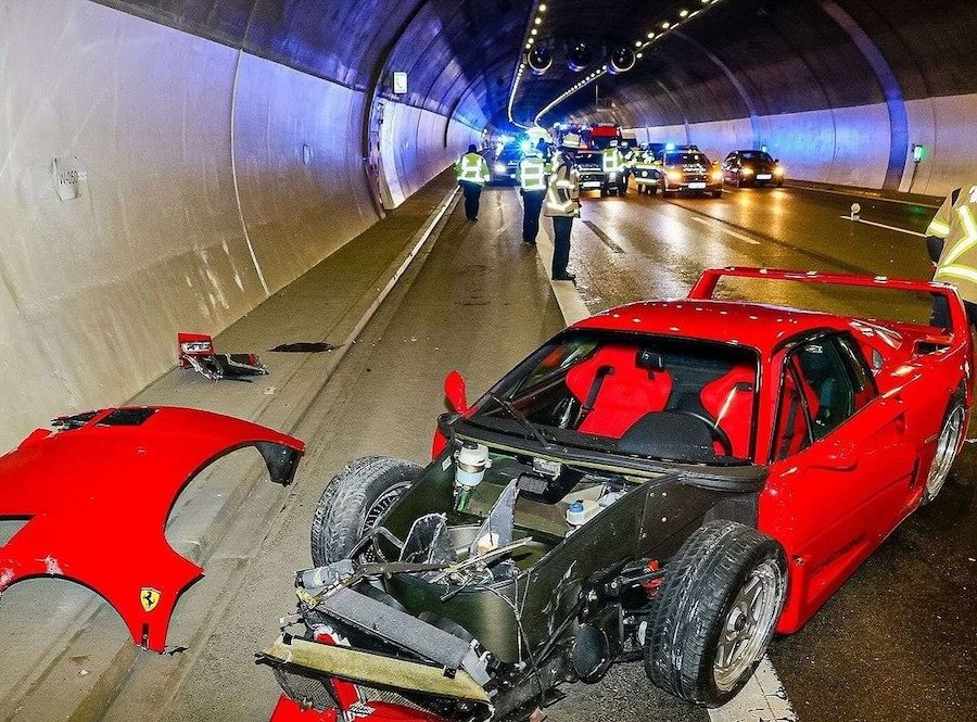 Dealer Employee Crashes $3.2-Million Ferrari F40 in Germany