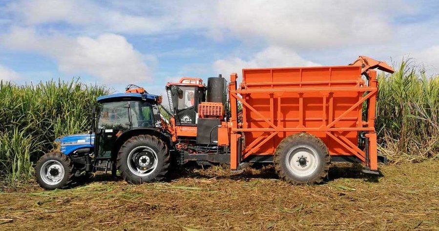 Mise en opération d’une moissonneuse destinée aux planteurs de cannes à sucre