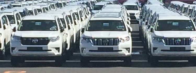 2018 Toyota Land Cruiser Prado spotted at a dealer yard in Japan