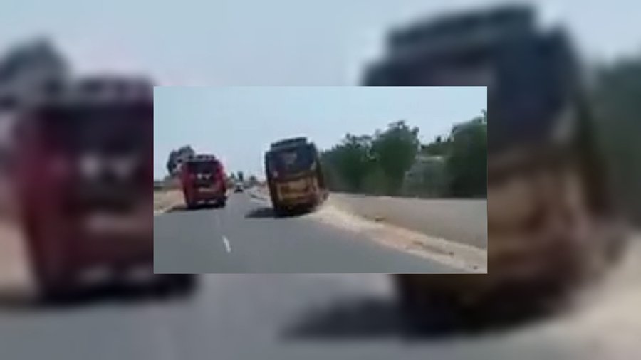 Watch These Bus Drivers Terrorize Passengers With Reckless Race