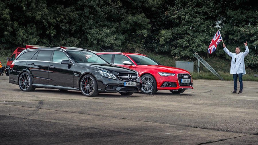 Audi RS6 Avant And Mercedes-AMG E63 S Drag Race For Top Gear