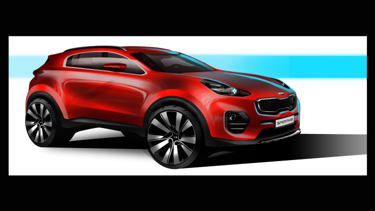 Sketch shows a less boxy Sportage than the current version.