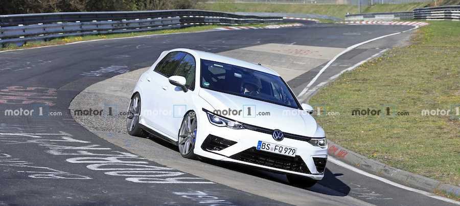 New VW Golf R Spied At The Nürburgring With Minimal Camouflage