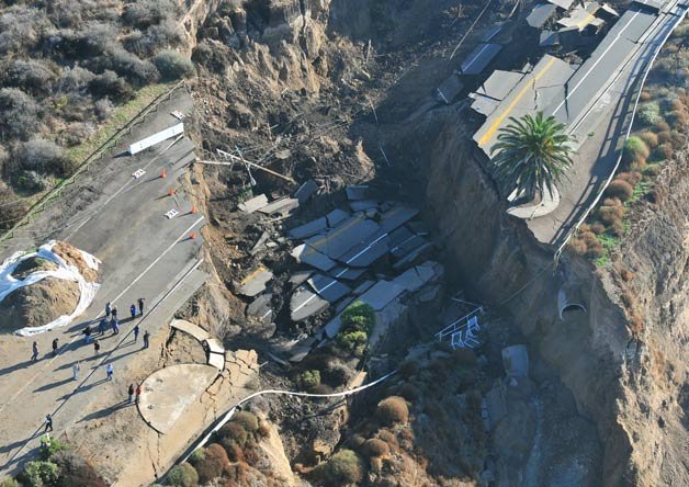 San Pedro, US Suffers Massive Slide, Takes Road With It