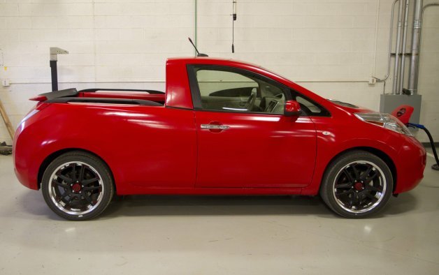 Meet Sparky, Nissan's Leaf-Based, Frontier-Bedded EV Parts Hauler 