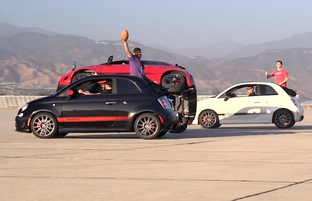 Watch These Dudes Pull off Amazing Stunts with Some Fiat 500C Abarths