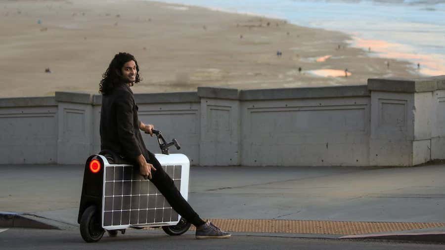 Would You Ride This Weird Solar-Powered Electric Scooter?