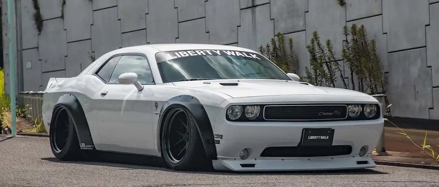 This Fighter-Jet Dodge Challenger By Liberty Walk Is Insane