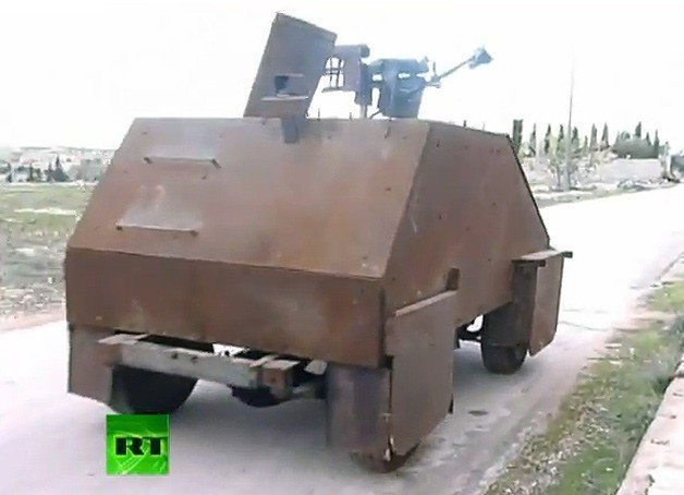 Syrian Rebels Show Off Their Inner A-Team With Homemade Tank