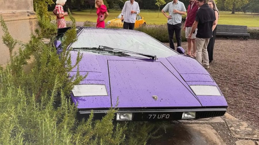 'Haunted' Lamborghini Countach Somehow Drives Itself Into Scottish Castle