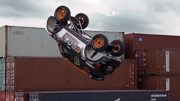 Mini Attempts First-Ever Backflip in a Car