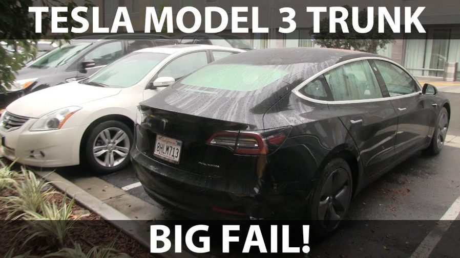Opening Tesla Model 3 Trunk In Rain Is Not Advised