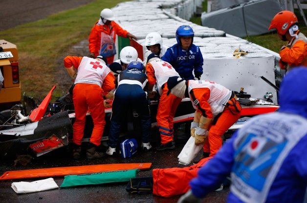 Jules Bianchi Suffers Head Injury in Japanese Grand Prix Crash