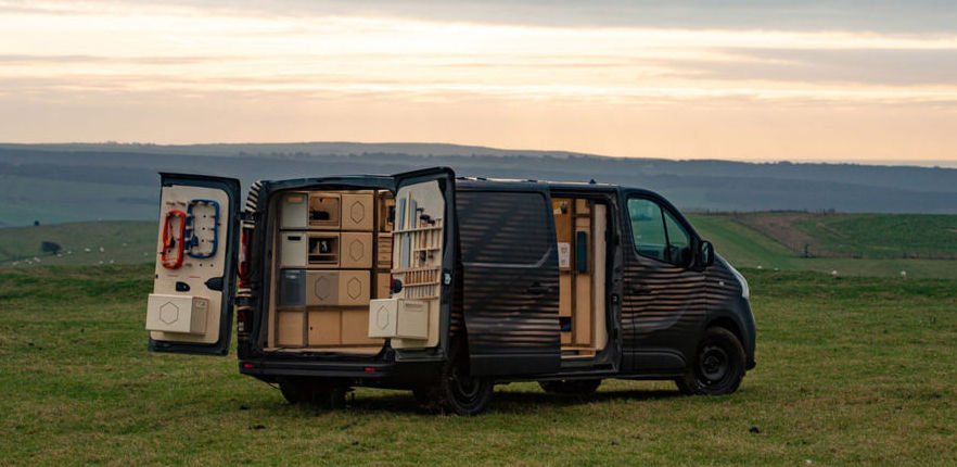Nissan NV300 cargo van remixed into woodworking shop