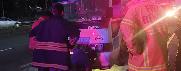 Bus catch fire in Port-Louis, 08.05.2025