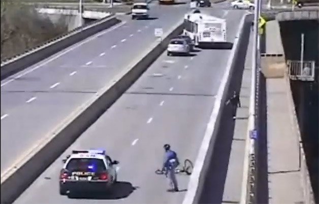 Watch a Bus Driver Block Escape of Hit-And-Run Driver