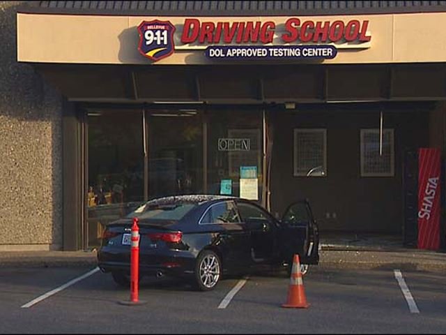 Crashing Into a Driving School Is the Best Way to Fail Your Driving Test