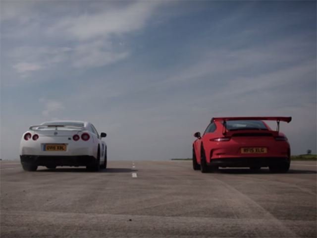 We Guarantee You Can't Predict The Outcome Of This GT-R Vs. 911 GT3 RS Drag Race