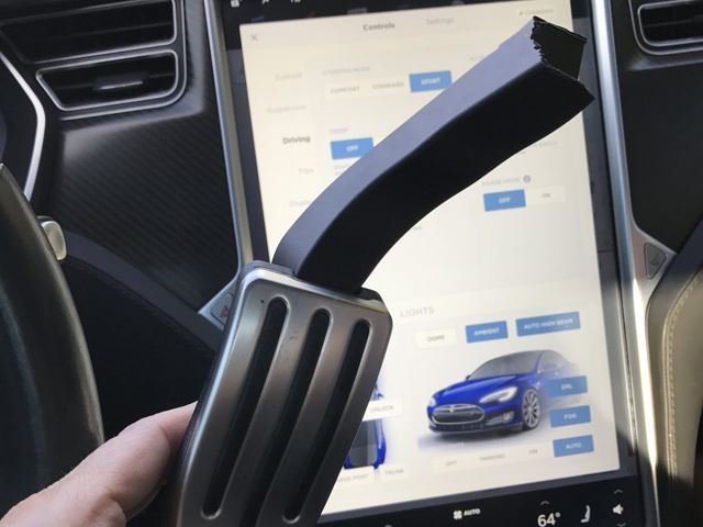 Tesla Model S Accelerator Pedal Snaps Off While Driving