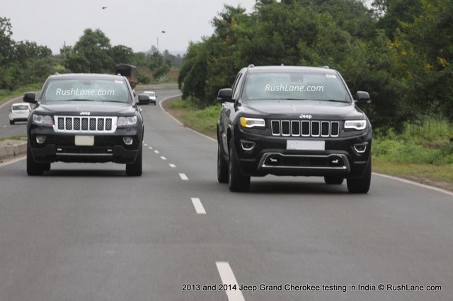 2013 And 2014 Jeep Grand Cherokee Caught Testing Together In India