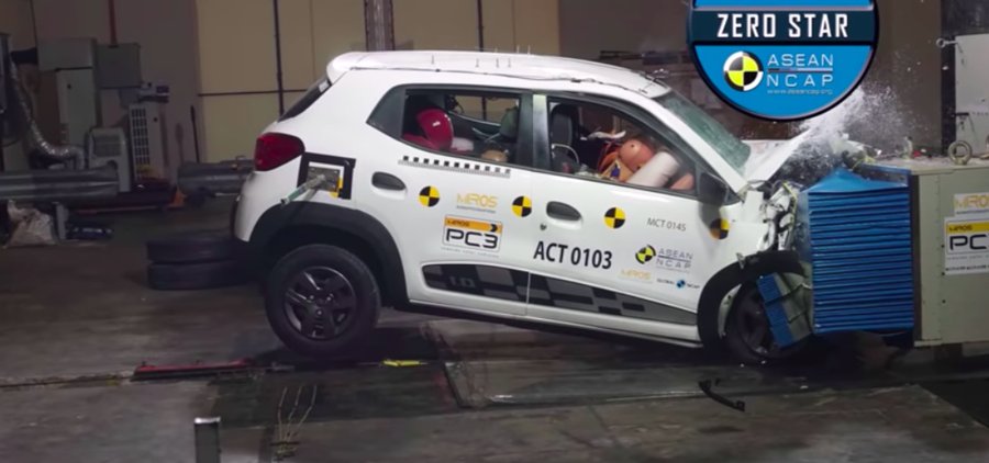 ASEAN NCAP awards Renault Kwid a zero star crash test rating
