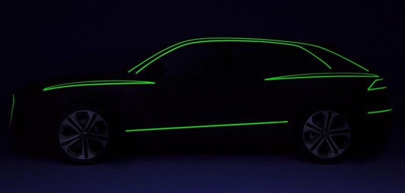 New Audi Q8 teased with glow-in-the-dark tape
