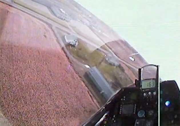R/C F16 jet with swiveling pilot's view blows our tiny little minds