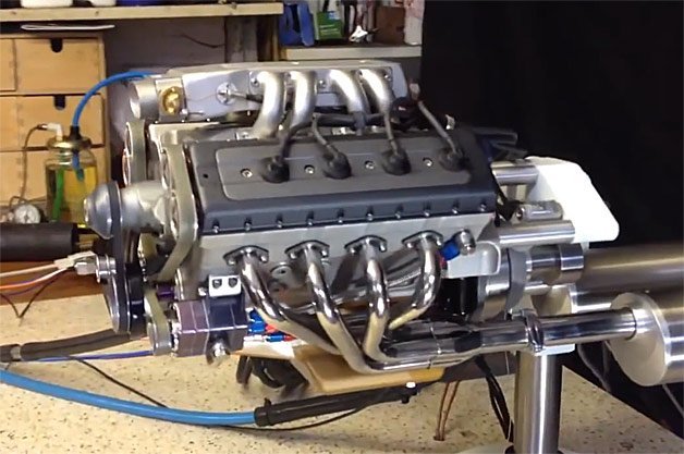 Man Makes Homemade 48cc V8 Engine