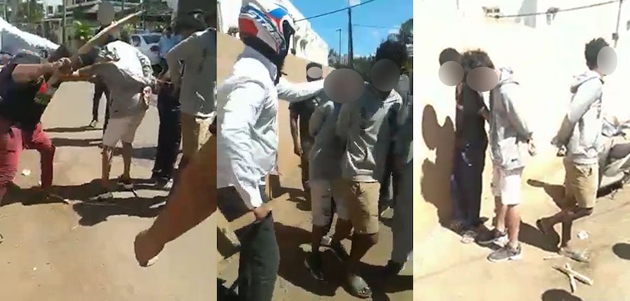Soupçonnés de vols de motos, trois adolescents tabassés à coups de gourdin en pleine rue
