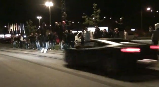 Crazy Swedish man jumps over speeding Lamborghini
