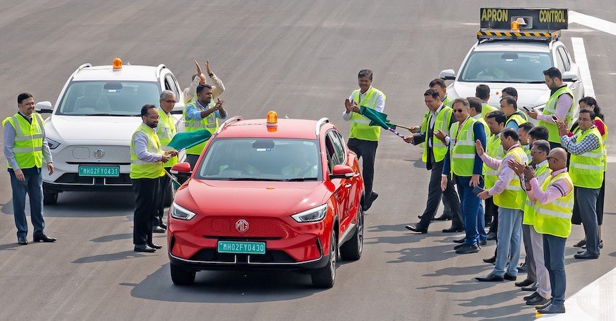 Mumbai Airport Adds 45 EVs to Its Fleet, Wants To Be Fossil-Free by 2029
