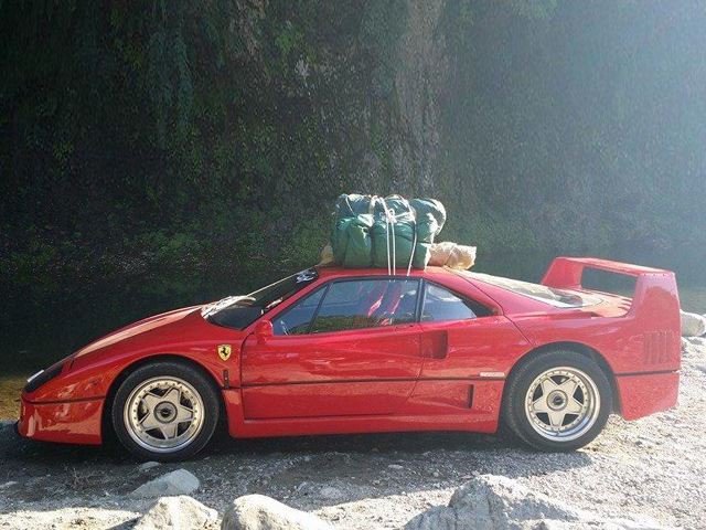 Of Course You Can Take a Ferrari F40 Camping