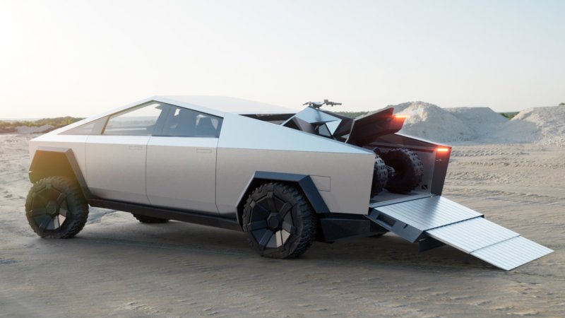 Tesla Cyberquad ATV joins Cybertruck at the big reveal