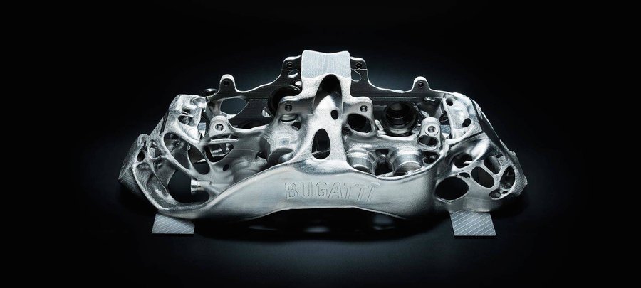 Bugatti Creates First 3D-Printed Brake Caliper, Just 6.4 Pounds